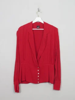 Women's Red Vintage Mondi Blouse S/M