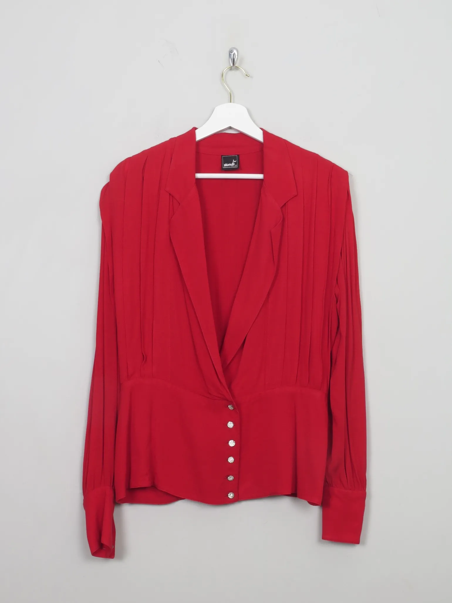 Women's Red Vintage Mondi Blouse S/M