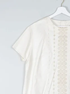 Women's Rich Cream Vintage Blouse XL