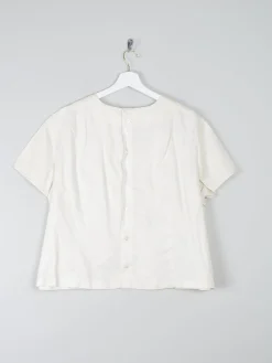 Women's Rich Cream Vintage Blouse XL