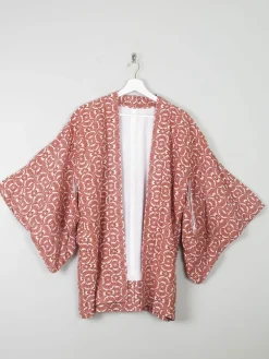 Women's Rust & Ivory Printed Vintage Kimono M/L