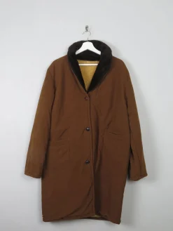 Women's 1960s Faux Sheepskin Style Coat M/L
