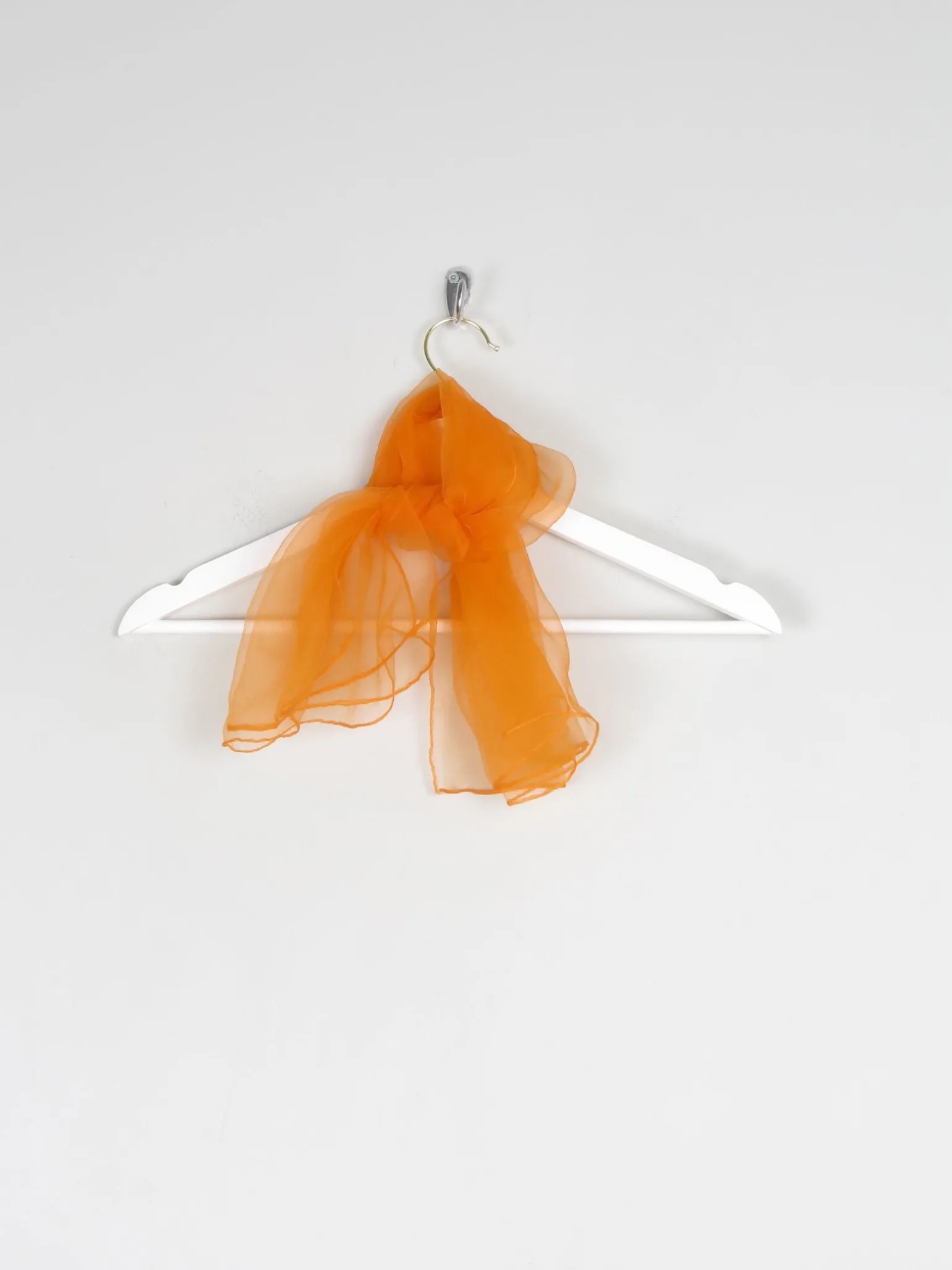 Women’s 1950s  Orange Vintage Tulle Scarf
