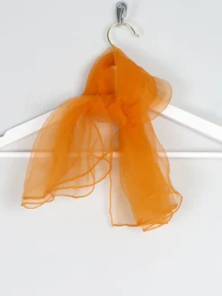 Women’s 1950s  Orange Vintage Tulle Scarf