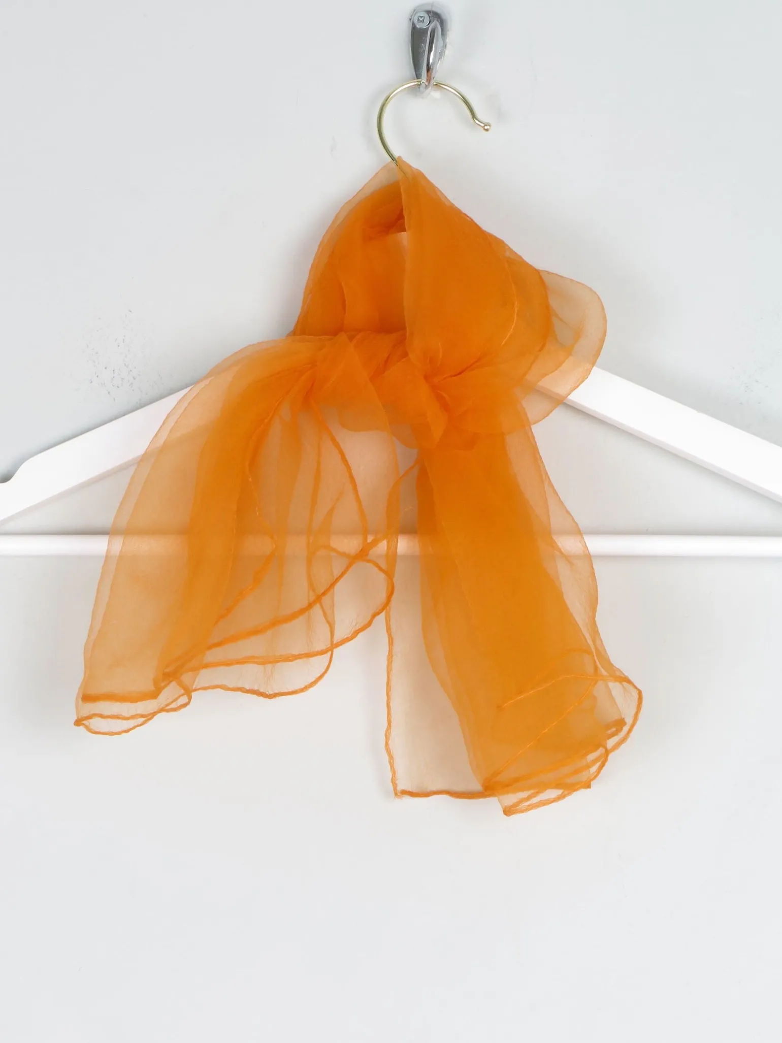 Women’s 1950s  Orange Vintage Tulle Scarf