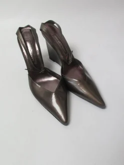Women's Sergio Rossi Metallic Grey Heels 5/38
