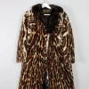 Women's Sheepskin Vintage Leopard Printed Coat XS/S