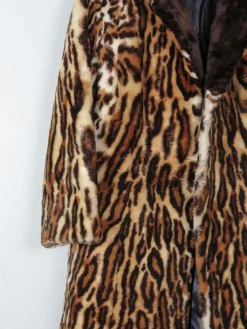 Women's Sheepskin Vintage Leopard Printed Coat XS/S