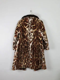 Women's Sheepskin Vintage Leopard Printed Coat XS/S