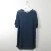 Women's Silk Petrol Blue Sheer Tunic M/L