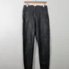 Women's Soft Black Leather Trousers 30"W 32"L