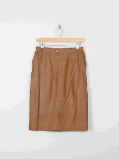 Women's Tan Leather Suit Jacket M