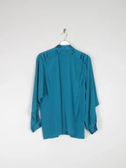 Women's Vintage Aqua Green Blouse With Bow Detail XS/S