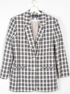 Women’s Vintage Black & Cream Check Jacket 10/12