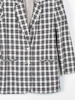 Women’s Vintage Black & Cream Check Jacket 10/12