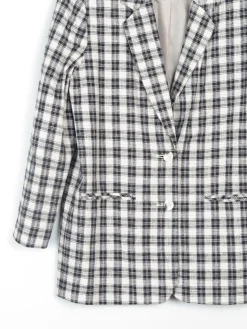 Women’s Vintage Black & Cream Check Jacket 10/12