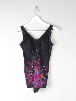 Women’s Vintage Black & Printed Swimsuit S/M
