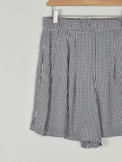 Women's Vintage Black & White Gingham Shorts S 29