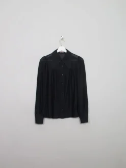 Women's Vintage Black Blouse S/M