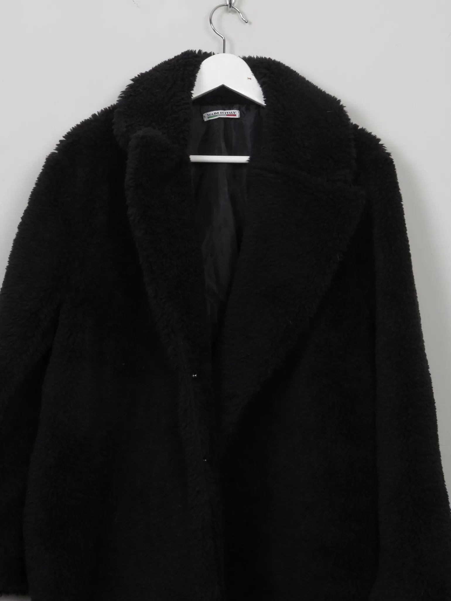 Women's Vintage Black Chenille Velvet Short Coat M/L