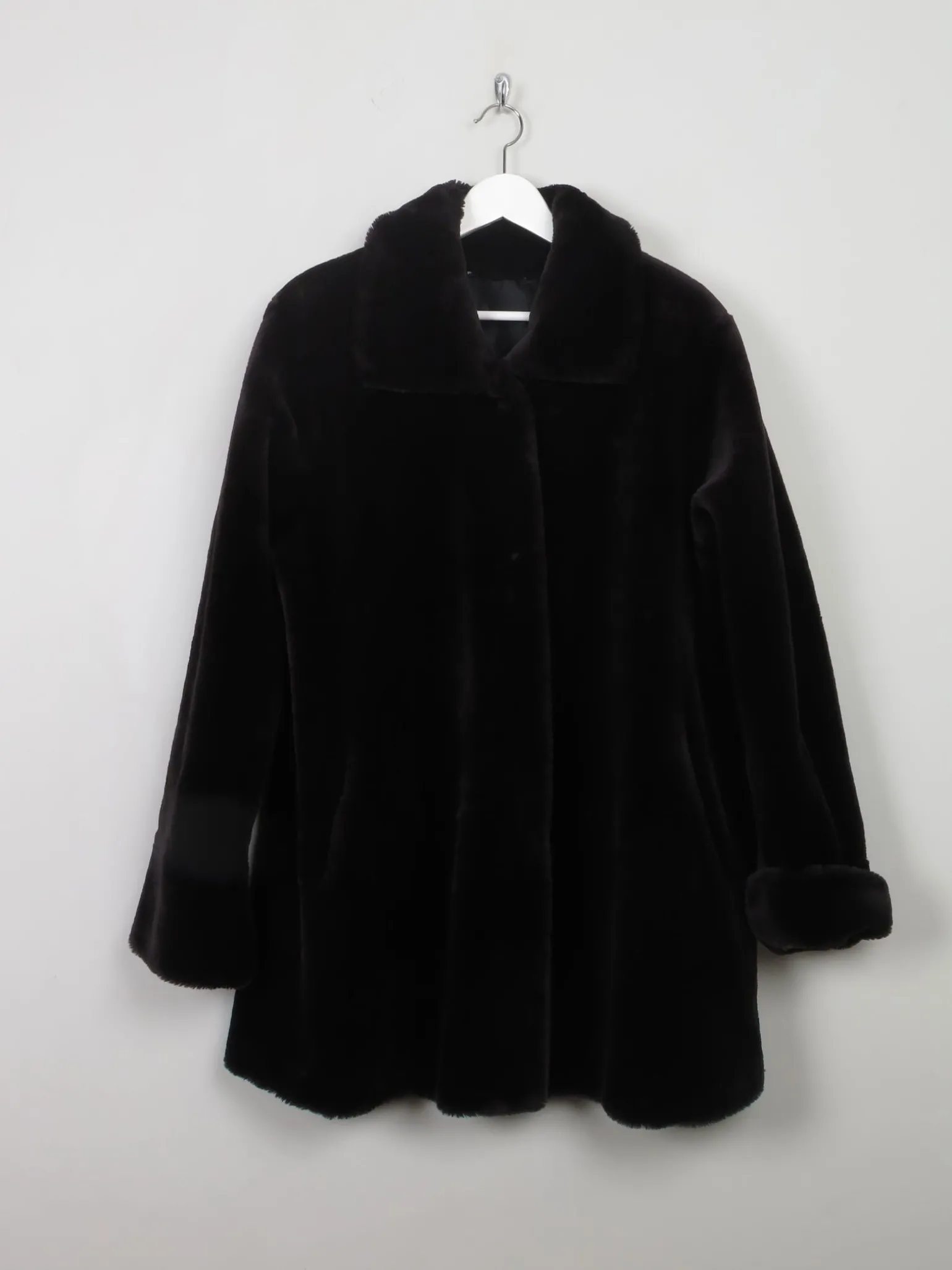 Women's Vintage Black Faux Fur M
