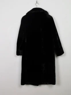 Women’s Vintage Black Faux Fur Coat M