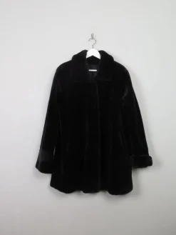 Women's Vintage Black Faux Fur M