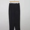 Women's Vintage Black High Waisted Pleat Trousers 14