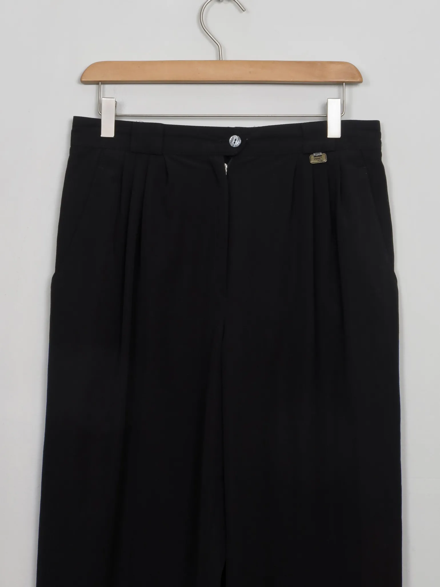 Women's Vintage Black High Waited Trousers 30" W
