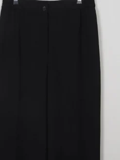 Women's Vintage Black High Waisted Pleat Trousers 14