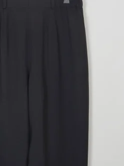 Women's Vintage Black High Waisted Pleat Trousers 14