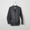 Women's Vintage Black Leather Jacket S