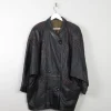 Women's Vintage Black Leather 80s Jacket L
