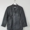 Women's Vintage Black Leather Jacket L