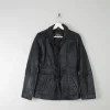 Women's Vintage Black Leather Jacket XS
