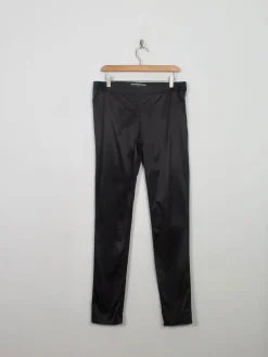 Women's Vintage Black Malene Birger Satin Trousers 31W