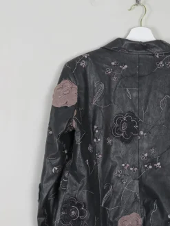 Women’s Vintage Black PU Leather Jacket M