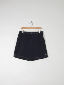 Women’s Vintage Black Ralph Lauren Cotton Bermuda Shorts 33
