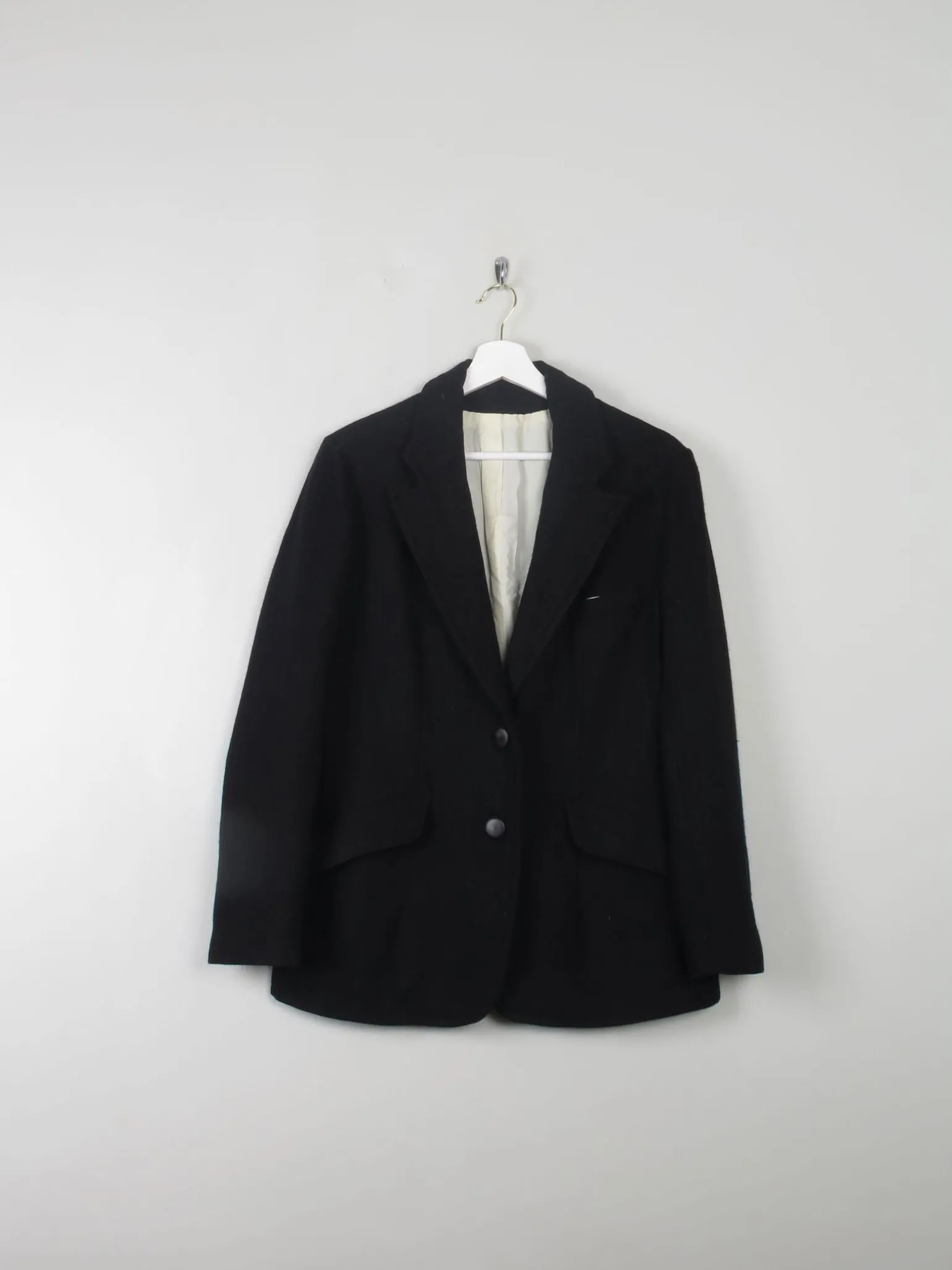 Women's Vintage Black Tweed Jacket 12