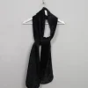 Women's Vintage Black Velvet Long Scarf