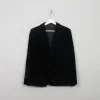 Women's Vintage Black Velvet Jacket S/M