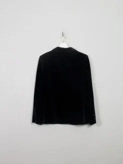 Women's Vintage Black Velvet Jacket S/M