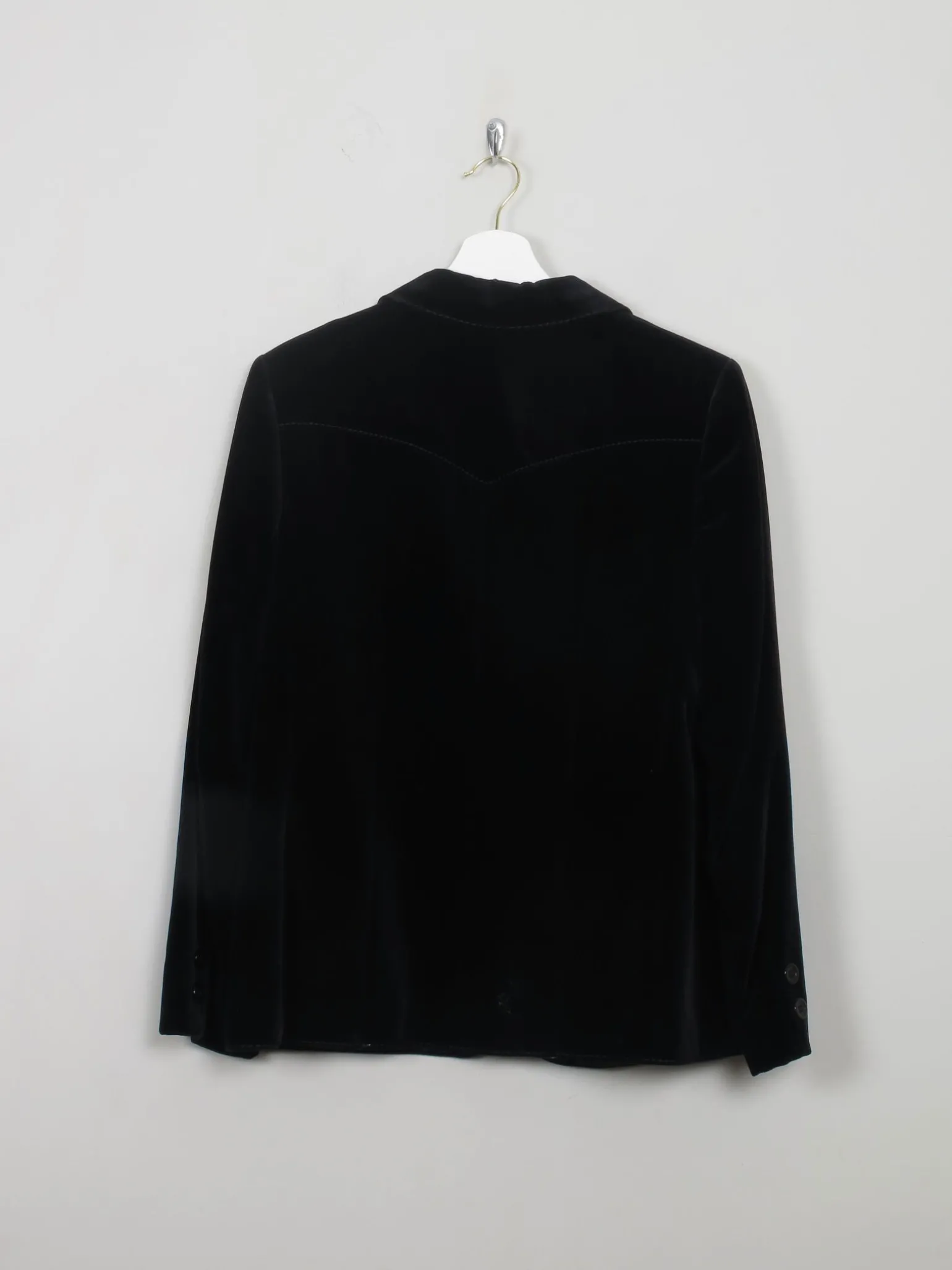 Women's Vintage Black Velvet Jacket S/M