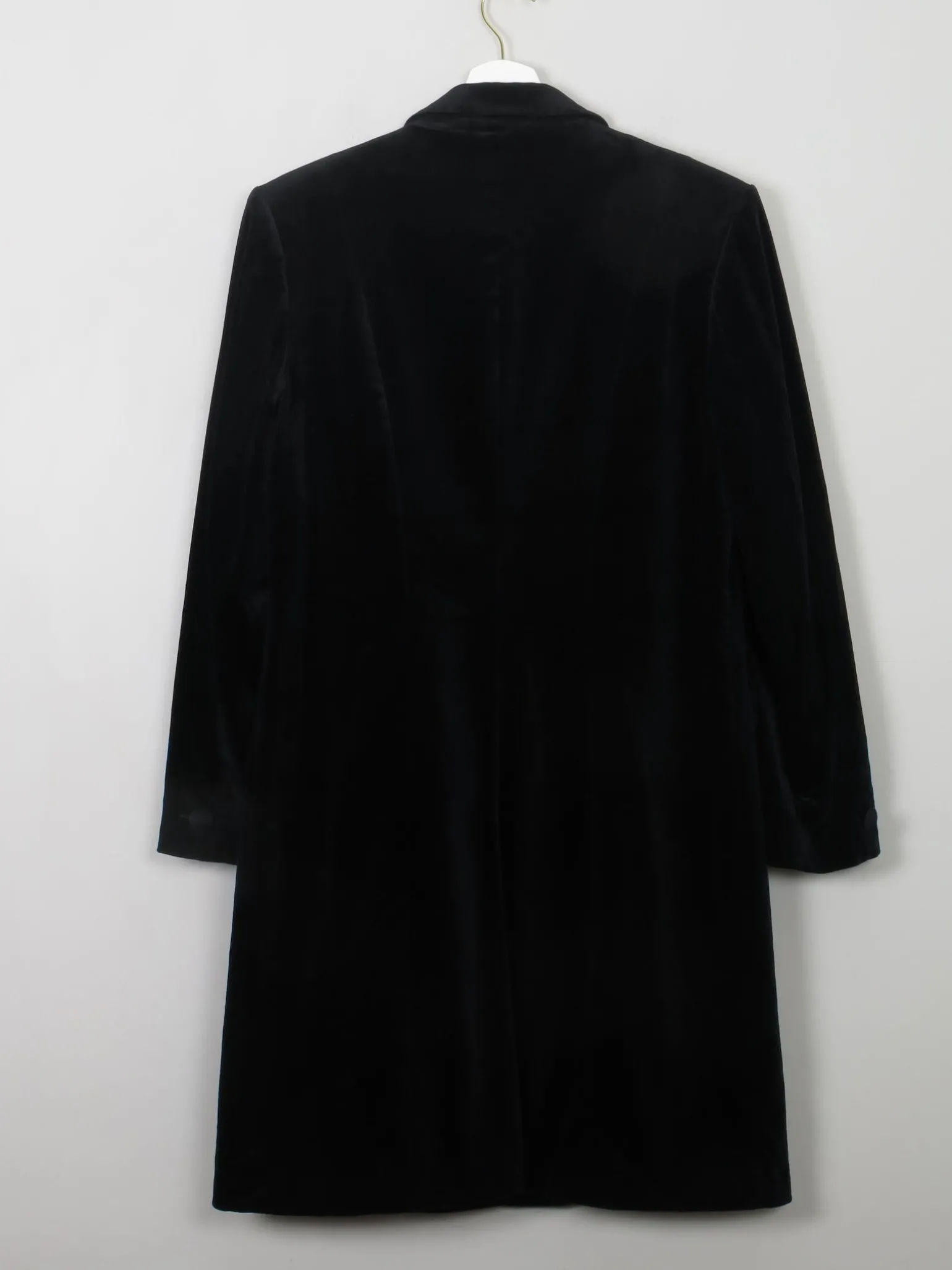 Women's Vintage Black Velvet Coat M