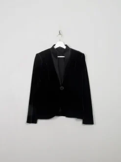 Women's Vintage Black Vera Mont Velvet Jacket S/M