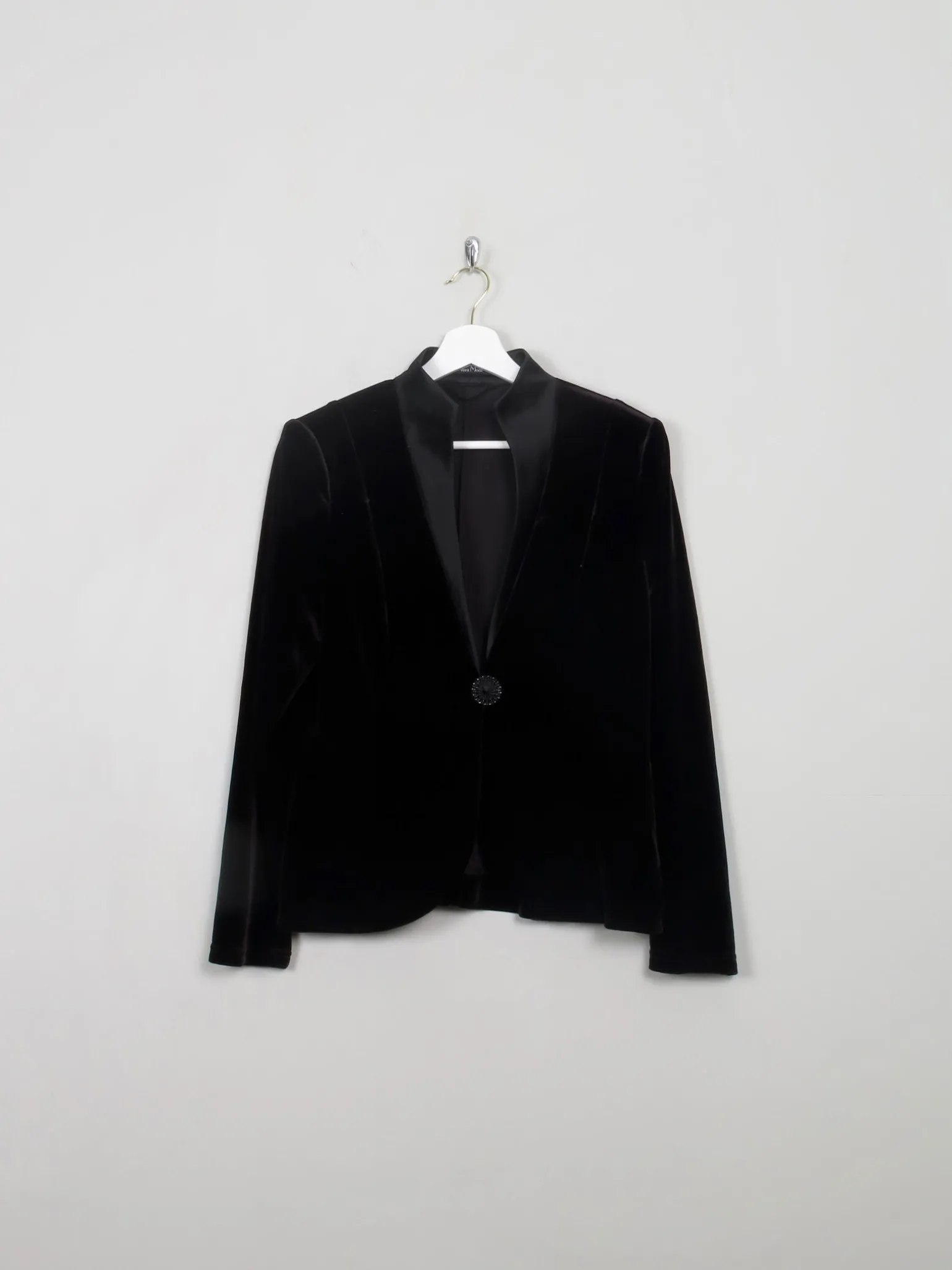Women's Vintage Black Vera Mont Velvet Jacket S/M