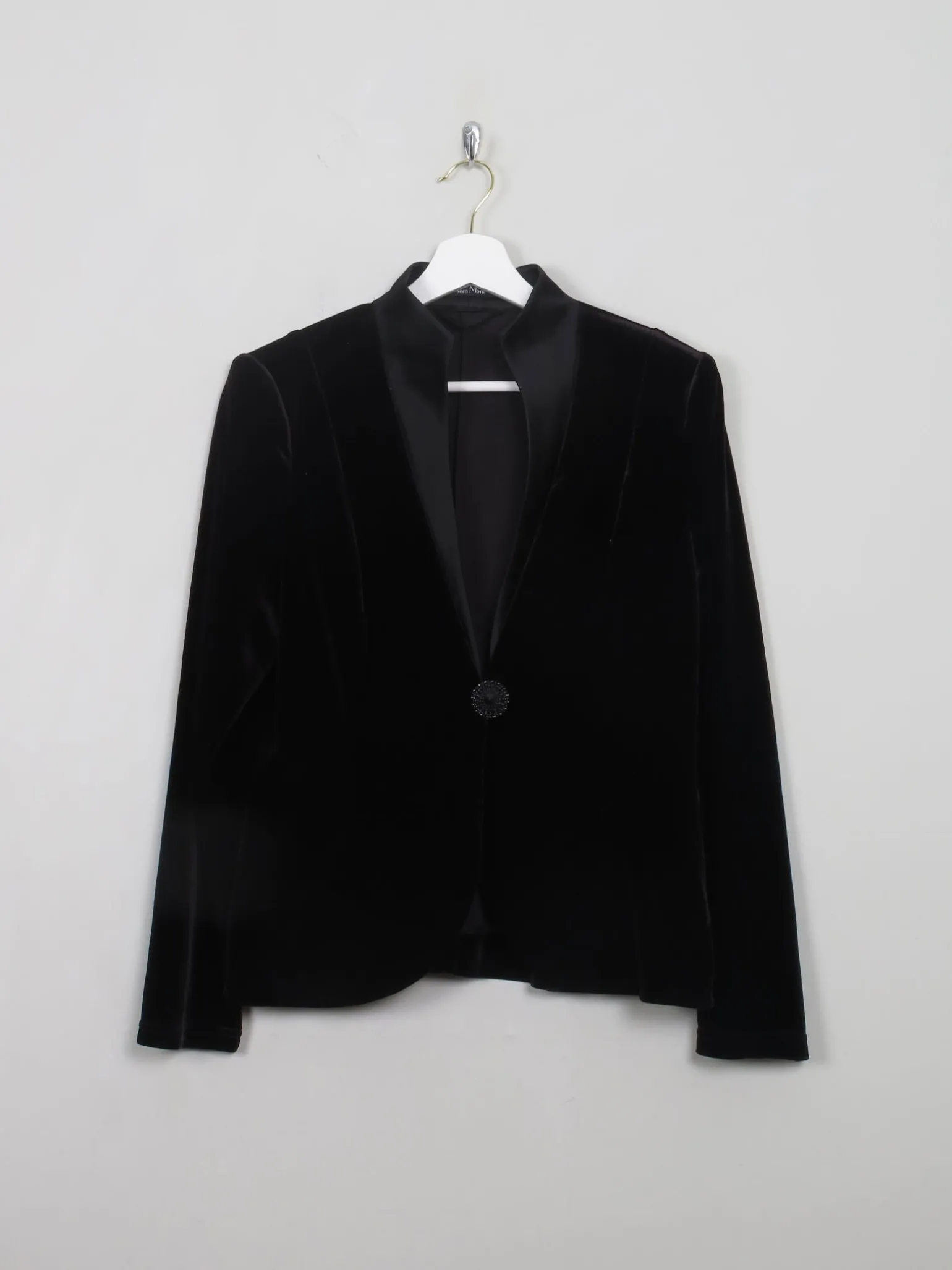 Women's Vintage Black Vera Mont Velvet Jacket S/M