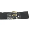 Women’s Vintage Black Waspie Snake Buckle Belt S/M