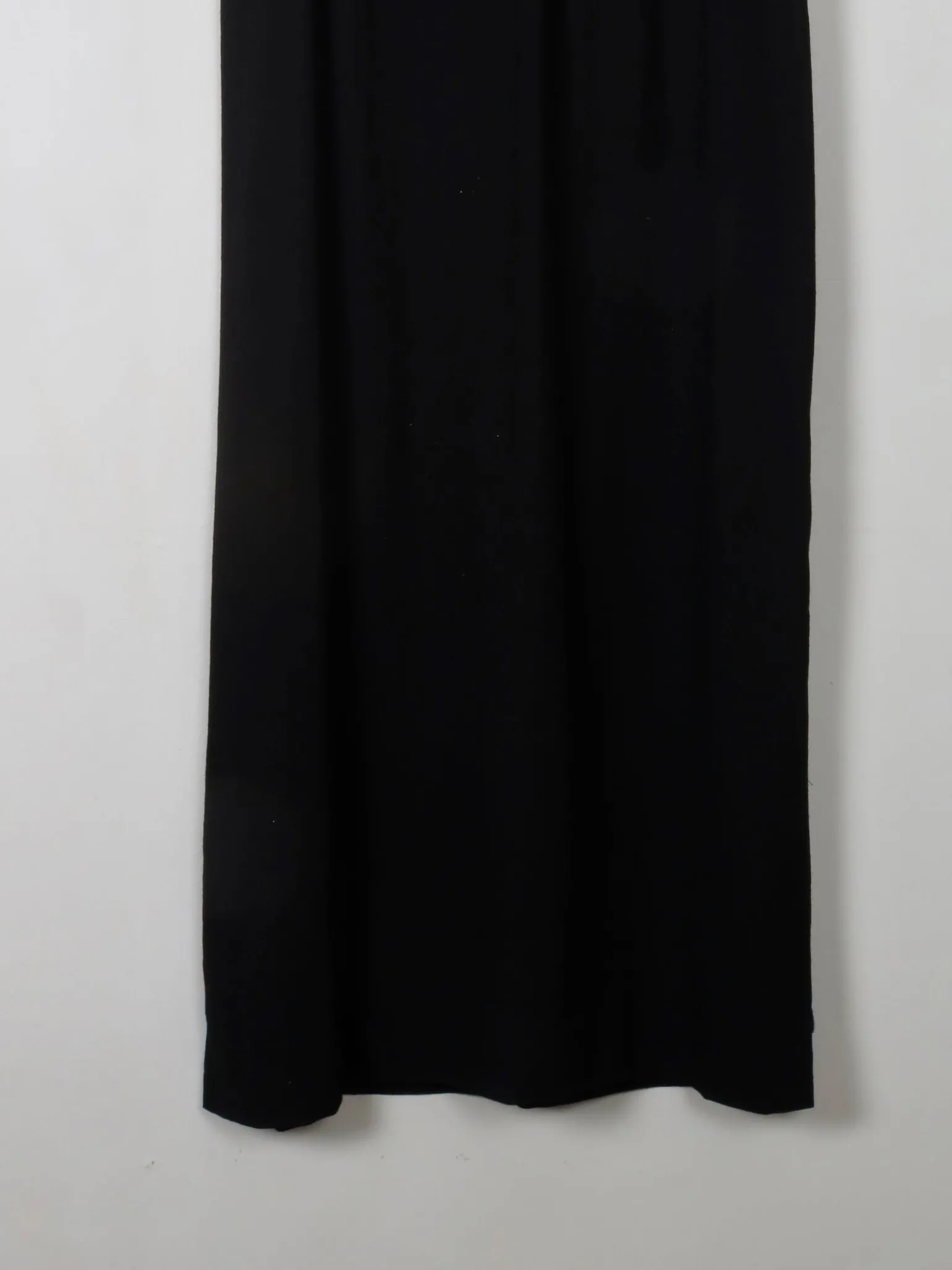 Women's Vintage Black Wool Maxi Skirt M