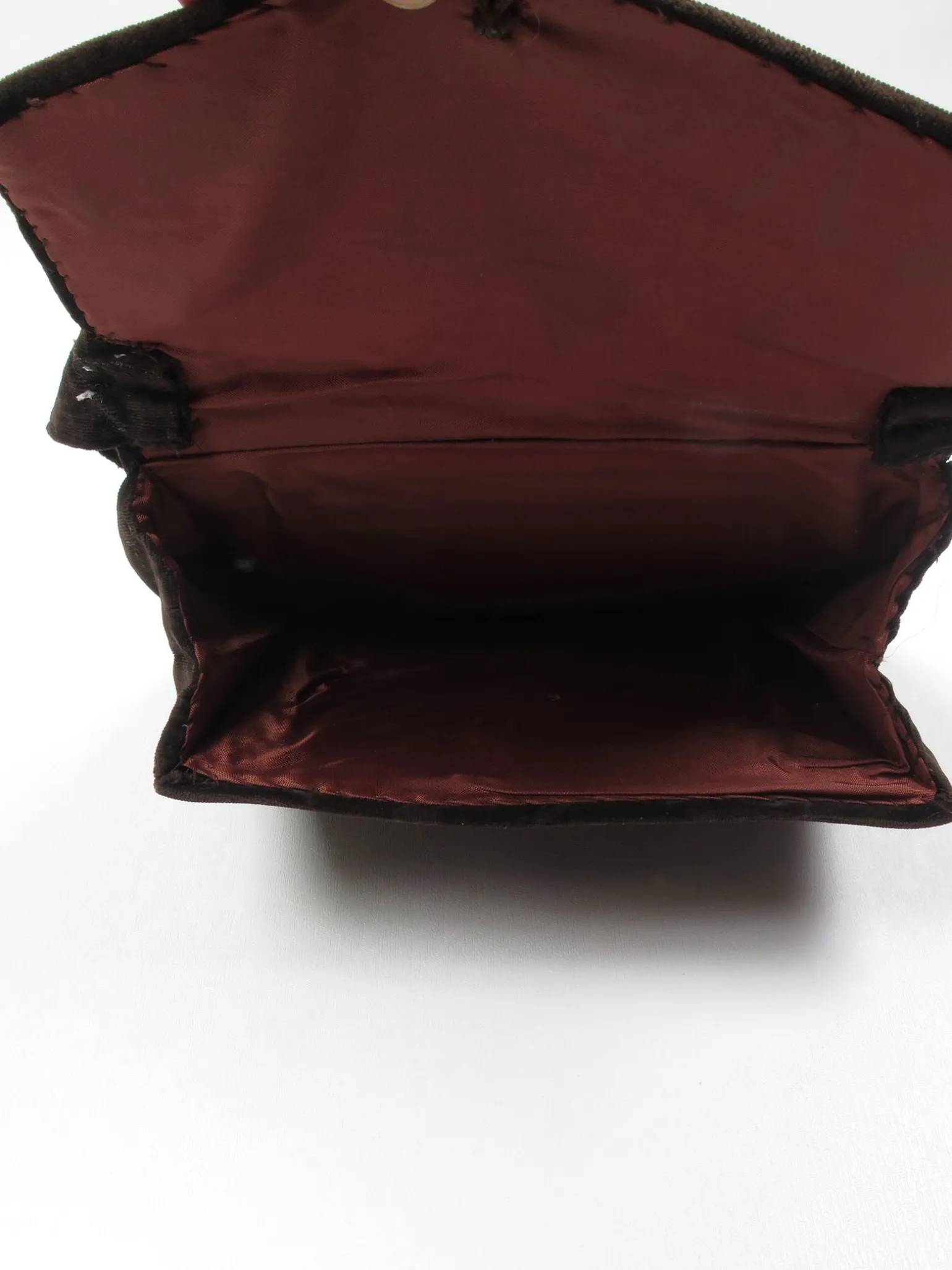 Women's Vintage Brocade Brown Handbag